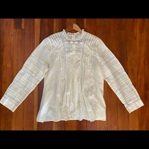 New Johnny Was boho peasant embroidered blouse. L